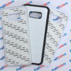 Чехол для Samsung S8 plus прорезиненный с пластиной для сублимации: белый, черный, прозрачный