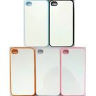 Чехол для iPhone 4/4S пластиковый с пластиной для сублимации: белый, черный, прозрачный
