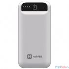 Harper Аккумулятор внешний портативный PB-2605 White(5 000 мАч; Тип батареи: Li-Ion; Фонарик; LED индикатор уровня заряда; Вход: 5В/1А; Выход USB 1: 5В/1)