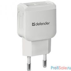 Defender Сетевой адаптер 2xUSB, 2.1А , белый (UPA-22) (83580)