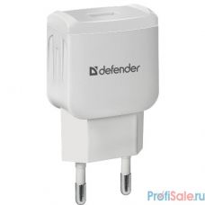 Defender Сетевой адаптер 2xUSB, 5V/2.1А, белый, пакет (EPA-13) (83841)				