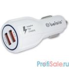 Belsis Автомобильное зарядное устройство, быстрая зарядка, 2 USB, 5,1 A, белый (BS1310)