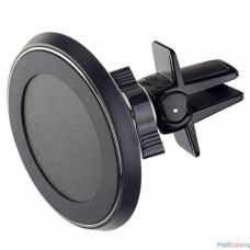 Perfeo-537-Qi  Автодержатель + зарядка Qi для смартфона до 6,5"/ на воздуховод/ магнитный/ черный (PF_A4882)