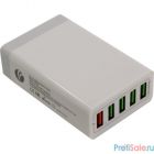 VCOM CA-M046 Зарядное устройство на 5 портов AC (EU Plug 100-220V) -> USB, IC, Quick Charge<M046/CA-M046>