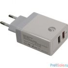 VCOM CA-M050 Зарядное устройство 2 порта AC (EU Plug 100-220V) -> USB, IC, Quick Charge 3.0  VCOM <M050/CA-M050>