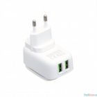 LDNIO LD_B4373 A2205/ Сетевое ЗУ + Led светил. 2.4W + Кабель Type-C/ 2 USB Auto-ID/ Выход: 12W/ White&Gold