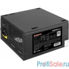 Exegate EX282046RUS-S Блок питания 650W ExeGate 650PPH-LT-S, RTL, 80+, ATX, black, APFC, 12cm, 24p, (4+4)p, 5*SATA, 3*IDE, с защитой от выдергивания