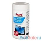 BURO BU-Tscrl [817440] Салфетки для экранов ЭЛТ мониторов/плазменных/ЖК телевизоров/мониторов с покрытием из стекла туба 100шт влажных