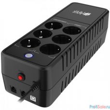 ИБП HIPER APX-800 {800ВА(490Вт), 6 розетки Schuko, USB-порт, чёрный}