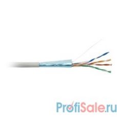 Hyperline FUTP4-C5E-S24-IN-PVC-GY-305 (305 м) Кабель витая пара, экранированная F/­UTP, категория 5e, 4 пары (24 AWG), одножильный (solid), экран - фольга, PVC, –20°C – +75°C