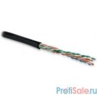 Hyperline UUTP4-C5E-S24-OUT-PE-BK-100 (100 м) Кабель витая пара, неэкранированный U/­UTP, категория 5e, 4 пары (24 AWG), одножильный(solid), внешний, PE, -40°C - +60°C, черный