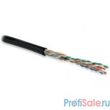 Hyperline UUTP4-C5E-S24-OUT-PE-BK-100 (100 м) Кабель витая пара, неэкранированный U/­UTP, категория 5e, 4 пары (24 AWG), одножильный(solid), внешний, PE, -40°C - +60°C, черный