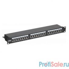 ITK PP24-1UC5ES-D05 1U патч-панель кат.5Е STP, 24 порта (Dual), с кабельным органайзером