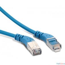 Hyperline PC-APM-STP-RJ45/­L45-RJ45/­R45-C6-1M-LSZH-BL Патч-корд F/­UTP угловой, экранированный, левый 45°-правый 45°, Cat.6, LSZH, 1 м, синий