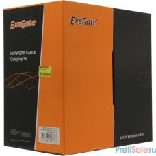 Exegate EX281815RUS Кабель Exegate  UTP4-C5e-CU-S25-IN-PVC-GY-305 UTP 4 пары кат.5e медь, 25AWG, бухта 305м, серый,  PVC