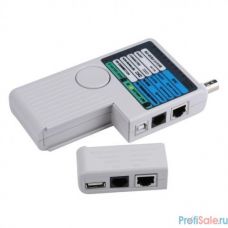 ITK WH3468 Тестер для витой пары 4в1 RJ45/RJ11/BNC/USB с элем. пит.