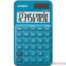 Калькулятор карманный Casio SL-310UC-BU-W-EC синий {Калькулятор 10-разрядный} [1013686]