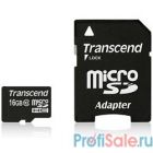Micro SecureDigital 16Gb Transcend TS16GUSDHC10 {MicroSDHC Class 10, SD adapter}