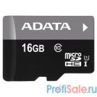 Micro SecureDigital 16Gb A-DATA AUSDH16GUICL10-RA1 {MicroSDHC Class 10 UHS-I, SD adapter}