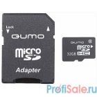 Micro SecureDigital 32Gb QUMO QM32GMICSDHC10U1 {MicroSDHC Class 10 UHS-I, SD adapter}