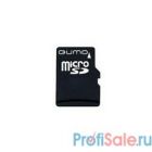 Micro SecureDigital 4Gb QUMO QM4GMICSDHC10 {MicroSDHC Class 10, SD adapter}