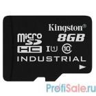 Micro SecureDigital 8Gb Kingston SDCIT/8GB {MicroSDHC Class 10, U1 Industrial, SD adapter}