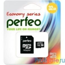 Micro SecureDigital 32Gb Perfeo PF32GMCSH10AES {MicroSDHC Class 10, SD adapter}