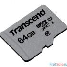 Micro SecureDigital 64Gb Transcend Class 10 TS64GUSD300S {MicroSDXC Class 10 UHS-I U1}