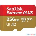 Micro SecureDigital 256Gb SanDisk Extreme Plus microSDXC + SD Adapter + Rescue Pro Deluxe 170MB/s A2 C10 V30 UHS-I U3 SDSQXBZ-256G-GN6MA