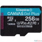 Карта Памяти micro SDXC 256Gb Kingston Canvas Go Plus UHS-I U3 A2 (170/90 MB/s) SDCG3/256GBSP