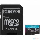 Карта Памяти micro SDXC 64Gb Kingston Canvas Go Plus UHS-I U3 A2 + ADP (170/70 MB/s) SDCG3/64GB