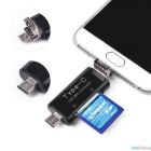 USB 3.0 Card Reader/W SDXC/SD3.0/SDHC/microSD/T-Flash (CR-333), поддержка OTG,  microUSB, черный