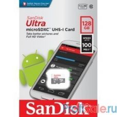 Флеш-накопитель Sandisk Карта памяти 128GB SanDisk Ultra® microSDXC 100MB/s Class 10 UHS-I [SDSQUNR-128G-GN6MN]
