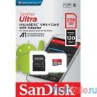 Micro SecureDigital 256Gb SanDisk SDSQUA4-256G-GN6MA Ultra + adapter