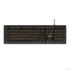 Клавиатура игровая HIPER GK-4 CRUSADER Black USB {Механическая, проводная, 104кл, металл, 19кл anti-ghosting, янтарная подсветка, кабель 1.8м}