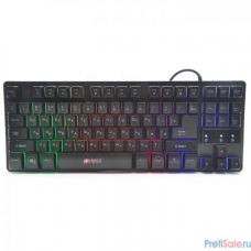 Клавиатура игровая HIPER GENOME GK-1  {Мембранная, проводная, мультимедиа, 87кл, 6кл anti-ghosting, RGB подсветка, кабель 1.5м}