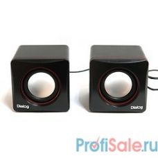 Dialog Colibri AC-04UP BLACK-RED {акустические  колонки 2.0, 6W RMS, питание от USB}