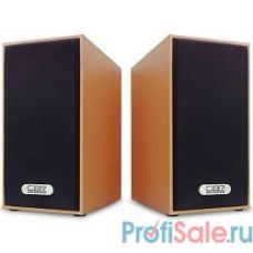 CBR CMS 635 Brown, Акустическая система 2.0, питание USB, 2х3 Вт (6 Вт RMS), материал корпуса MDF, 3.5 мм линейный стереовход, регул. громк., длина кабеля 1 м, цвет светло-коричневый