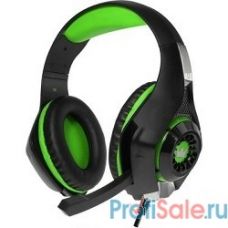 CROWN CMGH-101T Black&green (Подключение jack 3.5мм 4pin+ адаптер 2*jack spk+mic,Частотныи? диапазон: 20Гц-20,000 Гц ,Кабель 2.1м,Размер D 250мм, регулировка громкости, микрофон на ножке)