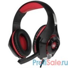 CROWN CMGH-102T Black&red (Подключение USB, встроенная аудио карта, Частотныи? диапазон: 20Гц-20,000 Гц ,Кабель 2.1м,Размер D 250мм)