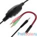 CROWN CMGH-101T Black&red (Подключение jack 3.5мм 4pin+ адаптер 2*jack spk+mic,Частотныи? диапазон: 20Гц-20,000 Гц ,Кабель 2.1м,Размер D 250мм, регулировка громкости, микрофон на ножке)