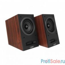 CBR CMS 590 Brown, Акустическая система 2.0, питание USB, 2х5 Вт (10 Вт RMS), материал корпуса MDF, 3.5 мм линейный стереовход, регул. громк., выход на наушники, длина кабеля 1,5 м, цвет коричневый