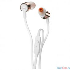 JBL T210 RGD 1.2м розовое золото/белый проводные (в ушной раковине)