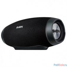 SVEN PS-230, черный (12 Вт, Waterproof (IPx5), TWS, Bluetooth, FM, USB, microSD, 1500мА*ч)