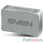 SVEN PS-85, серебро (5 Вт, Bluetooth, FM, USB, microSD, 600мА*ч)