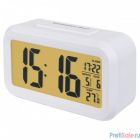 Perfeo Часы-будильник "Snuz", белый, (PF-S2166) время, температура, дата