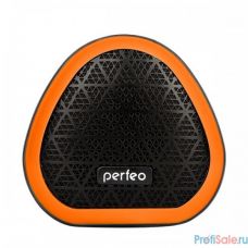 Perfeo Bluetooth-колонка "TRIANGLE" FM, MP3 microSD, AUX, TWS, мощность 6Вт, 800mAh, черная/оранжевая [PF_A4342]