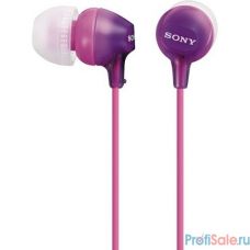Наушники вкладыши Sony MDR-EX15LP 1.2м фиолетовый проводные (в ушной раковине)