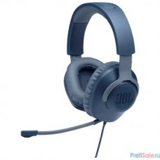 Наушники с микрофоном JBL Quantum 100 синий 1.2м мониторные оголовье (JBLQUANTUM100BLU)