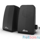 RITMIX SP-2075 Black {6 Вт (2*3 Вт), 45 мм, USB, jack 3.5 мм, 60-20000 Гц, рег. громкости, пластик, 92*158*110 мм, пластик, черный}